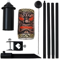 Sunnydaze Decor Sunnydaze Outdoor 3-in-1 Adjustable Height Tiki Face Patio And Lawn Torch Light Set -Lighting Specialty Shop GUEST ef645c80 872f 401b ba62 6ba6bea93059
