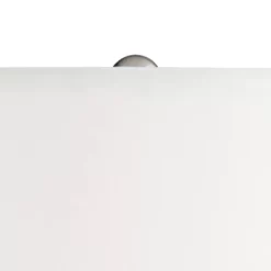 Possini Euro Design Jaime Coastal Table Lamp With Round White Marble Riser 26" High Blue Gray Drum Shade For Bedroom Living Room Office House Home