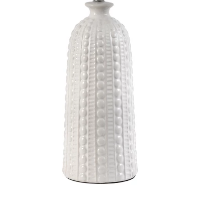 NuLOOM Flint Ceramic 30" Table Lamp Lighting - Cream 30" H X 15" W X 15"D 2 NuLOOM Flint Ceramic 30" Table Lamp Lighting - Cream 30" H X 15" W X 15"D - Image 2