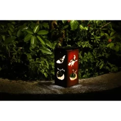 Techko Maid LED Solar 10.8" Portable Halloween Cut Out Decorative Outdoor Lantern Clear -Lighting Specialty Shop GUEST f13c1a0d b8c2 42eb bccc 1f561a1b07bf