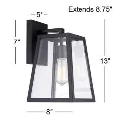 John Timberland Arrington Modern Outdoor Wall Light Fixture Mystic Black 13" Clear Glass For Post Exterior Barn Deck House Porch Yard Posts Patio Home -Lighting Specialty Shop GUEST f38338cb 8604 4e90 a10a abe1caa85525
