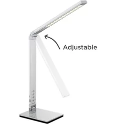 360 Lighting Jett Modern Desk Lamp 16 1/2" High Silver With USB Port And Nightlight LED Dimmer Touch On Off For Bedroom Bedside Nightstand Family Home -Lighting Specialty Shop GUEST f4554cd8 3b10 4bd7 92d5 9126b5b1a61c