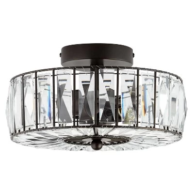 11.5" Crystalline Semi-Flush Mount Pendant Clear - River Of Goods 7 11.5" Crystalline Semi-Flush Mount Pendant Clear - River Of Goods - Image 7
