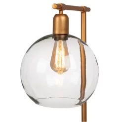 Metal And Wood Floor Lamp With Glass Globe Shade Gold - Storied Home -Lighting Specialty Shop GUEST f5cc7c91 8c7c 439e bdfa 763121b7ca4a