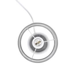 10.04" Traditional Ceramic Thimble Base Bedside Table Desk Lamp With Matching Fabric Shade Gray - Simple Designs -Lighting Specialty Shop GUEST f6210aa0 6b5a 4fe9 8677 2445f453c5e2