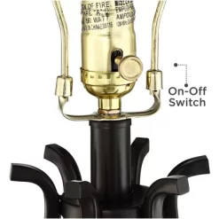 Regency Hill Hadley Modern Table Lamps Set Of 2 26" High Bronze With AC Power Outlet Light Brown Drum Shade For Bedroom Living Room Bedside House Desk 12 Regency Hill Hadley Modern Table Lamps Set Of 2 26" High Bronze With AC Power Outlet Light Brown Drum Shade For Bedroom Living Room Bedside House Desk -Lighting Specialty Shop GUEST f70cb5e9 7b2a 4f3c b10d 955d6b1bd613