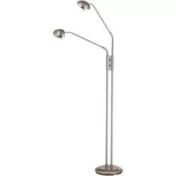 360 Lighting Casper Traditional Pharmacy Floor Lamp 63" Tall Brushed Nickel 2-Light LED Adjustable Arm Swivel Head For Living Room Bedroom 13 360 Lighting Casper Traditional Pharmacy Floor Lamp 63" Tall Brushed Nickel 2-Light LED Adjustable Arm Swivel Head For Living Room Bedroom -Lighting Specialty Shop GUEST f82a98dc 4c2c 4fd5 bbb8 103d49db8c2c