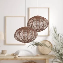 13.5" 1-Light Linnea Pendant Rattan Brown - River Of Goods 12 13.5" 1-Light Linnea Pendant Rattan Brown - River Of Goods -Lighting Specialty Shop GUEST f9989c02 63e0 42b4 999e 4b6069b15cf9