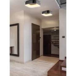 17.75" Metal Rafael Flush Mount (Includes Energy Efficient Light Bulb) Black - JONATHAN Y -Lighting Specialty Shop GUEST f9b0bd1e e21a 4fde a2ca 362be03a07cb