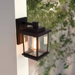 10.6" Metal/Glass Outdoor Lamp Black - LNC -Lighting Specialty Shop GUEST fee7a010 4f38 44bc 96e1 377c8355be38