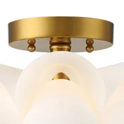 Possini Euro Design Modern Ceiling Light Semi Flush Mount Fixture White Flower Gold Metal 15 3/4" Wide Living Room Bedroom Kitchen 8 Possini Euro Design Modern Ceiling Light Semi Flush Mount Fixture White Flower Gold Metal 15 3/4" Wide Living Room Bedroom Kitchen -Lighting Specialty Shop GUEST fef6218a 716d 4463 96b6 83ff662f8639